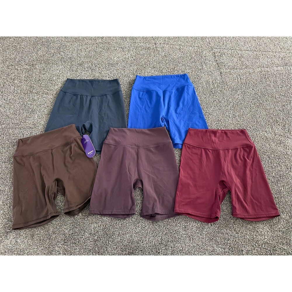 Kamo Fitness Biker Shorts Womens Size M High Waist Lot of 5 Multicolor